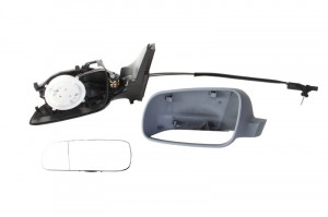 Oglinda laterala Stanga (mecanic, asferica, capac) potrivit VW BORA, BORA I, GOLF IV, PASSAT B5.5, POLO III CLASSIC - Img 2