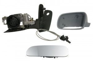 Oglinda laterala Stanga potrivit SEAT ALHAMBRA; VW SHARAN pana in 2010 - (mecanic, asferica, crom, capac)