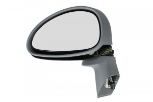 Oglinda stanga potrivit CITROEN C4 2004-2010 - electrica, asferic, incalzita, albastra, grunduita