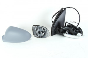 Oglinda stanga potrivit VW GOLF 2003-2009 - electrica, asferic, incalzita, grunduita - Img 2