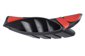 Ornament bandou lateral Dreapta potrivit BMW 3 E90, E91 2004-2012 - (negru-mat; M-PAKIET; priza)