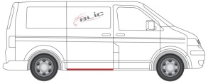 Panou lateral potrivit VW MULTIVAN T5, TRANSPORTER T5 2003-2015 - (usa glisanta, partea inferioara) - Img 2