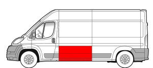 Panou lateral Stanga (inaltime 75cm) potrivit CITROEN JUMPER I, JUMPER II; FIAT DUCATO; PEUGEOT BOXER - Img 2