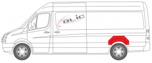 Panou lateral Stanga (partea din spate) potrivit MERCEDES SPRINTER 3,5-T (B906), SPRINTER 3-T (B906), SPRINTER 3-T (B910), SPRINTER 4,6-T (B906) - Img 2