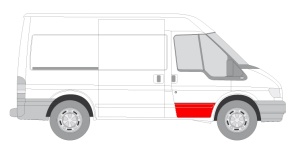 Panou reparatie usa Fata Dreapta (acoperire, partea inferioara) potrivit FORD TRANSIT 01.00-08.14 - Img 2