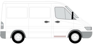Panou reparatie usa Fata Dreapta potrivit MERCEDES SPRINTER 2-T (B901, B902), SPRINTER 3-T (B903), SPRINTER 4-T (B904), SPRINTER 5-T (B905); VW LT 28-35 II 1995-2006 - (conducta) - Img 2