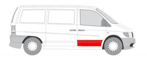 Panou reparatie usa Fata Dreapta potrivit MERCEDES V (638/2), VITO (W638) 1996-2003 - (Prag) - Img 2