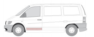 Panou reparatie usa Fata Stanga potrivit MERCEDES V (638/2), VITO (W638) 1996-2003 - Img 2
