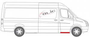 Prag auto Dreapta (reparatie) potrivit MERCEDES SPRINTER 3,5-T (B906), SPRINTER 3-T (B906), SPRINTER 4,6-T (B906), SPRINTER 5-T (B906); VW CRAFTER 30-35, CRAFTER 30-50 - Img 3