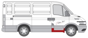 Prag auto Fata Dreapta potrivit IVECO DAILY III, DAILY IV, DAILY V; RVI MASCOTT; NISSAN INTERSTAR; OPEL MOVANO A; RENAULT MASCOTT, MASTER II, MASTER PRO 1998-2014 - (scazut) - Img 4