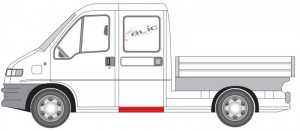 Prag auto Fata Dreapta/Stanga potrivit CITROEN JUMPER I; FIAT DUCATO; PEUGEOT BOXER pana in 2006 - (cabina dubla; sub usa laterala din spate) - Img 2