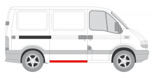 Prag auto Spate Dreapta potrivit NISSAN INTERSTAR; OPEL MOVANO A; RENAULT MASTER II, MASTER PRO pana in 2010 - (lungime 130cm) - Img 2