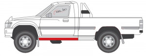 Prag auto Stanga potrivit TOYOTA HILUX V; VW TARO pana in 1997 - Img 2