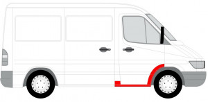 Prag usa fata potrivit MERCEDES SPRINTER; VW LT 1995-2006 - dreapta reparatie arc aripa si otel - Img 2