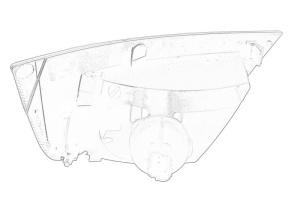 Proiector ceata spate Dreapta (5 usi; Versiunea 3D) potrivit FORD FOCUS III, KUGA I; FORD USA FOCUS 2008-2014 - Img 2