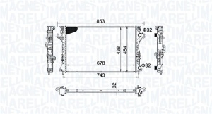 Radiator motor (Automat/Manual) potrivit RENAULT ESPACE IV, LAGUNA II 1.9D/2.0D/2.2D - Img 3
