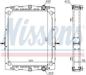 Radiator motor (cu rama) potrivit DAF LF 45, LF 55 CE136C-GR184S1 01.01- - Img 3