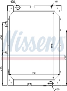 Radiator motor (cu rama) potrivit MAN F90, F90 UNTERFLUR D2840LF01-D2866LUL330 07.86-06.96 - Img 3