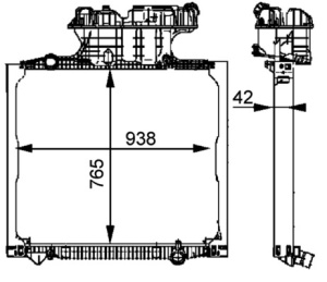 Radiator motor (cu rama, scazut) EURO 4/EURO 5/EURO 6 potrivit MAN TGA, TGS I, TGX I D0836LF41-D3876LF09 06.99- - Img 4