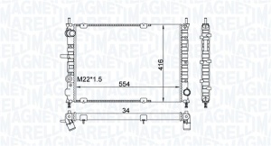 Radiator motor (Manual) potrivit FIAT BRAVA, BRAVO I, MAREA 1.9D - Img 3