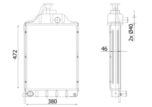 Radiator motor potrivit MASSEY FERGUSON 20, 200, 30, 40 4.212-AD4.236 - Img 3