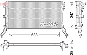 Radiator racire motor potrivit NISSAN CABSTAR, NT400 CABSTAR 3.0D 09.06- - Img 3