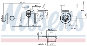 Radiator recirculare gaze esapament potrivit VOLVO C30, S40 II, S80 II, V50, V70 III; CITROEN BERLINGO, BERLINGO MULTISPACE, BERLINGO/MINIVAN, C3 I, C3 PICASSO, C4, C4 GRAND PICASSO I, C4 I 1.6D 10.03- - Img 3