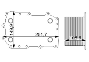 Radiator ulei (147x109x252mm) potrivit DAF CF, XF 106 MX-11210-PX-7231 10.12- - Img 4