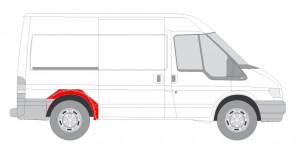 Segment aripa Spate Dreapta potrivit FORD TRANSIT pana in 2014 - (model scurt) - Img 2