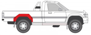 Segment aripa Spate Dreapta potrivit TOYOTA HILUX IV, HILUX V; VW TARO -06.97 - Img 2