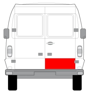 Segment reparatie usa Spate Dreapta potrivit MERCEDES T1 (601), T1 (601, 611), T1 (602), T1 (B601), T1 (B602), T1/TN 1977-1996 - (strat, partea inferioara, deasupra primei coaste) - Img 2