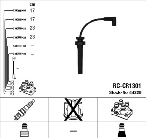 Set cablaj aprindere potrivit CHRYSLER STRATUS, VOYAGER III, VOYAGER IV 2.4 01.95-12.08 - Img 2