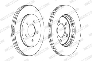 Set discuri frana (2 buc.) Fata Dreapta/Stanga potrivit CHRYSLER CARAVAN, GRAND VOYAGER III, PROWLER, VOYAGER III; DODGE CARAVAN; PLYMOUTH VOYAGER 2.0-3.8 01.95-12.02 - Img 3