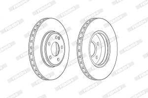 Set discuri frana (2 buc.) Fata Dreapta/Stanga potrivit MERCEDES A (W176) B SPORTS TOURER (W246, W242) CLA (C117) CLA SHOOTING BRAKE (X117) GLA (X156); INFINITI Q30 1.5D-2.2D 11.11- - Img 3