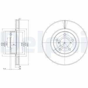 Set discuri frana (2 buc.) Fata Dreapta/Stanga potrivit SUBARU BRZ, FORESTER, IMPREZA, LEGACY I, LEGACY II, LEGACY III, LEGACY IV, LEGACY OUTBACK, LEGACY V, OUTBACK 1.5-3.0 01.89- - Img 2