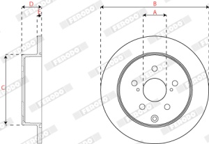 Set discuri frana (2 buc.) Spate compatibil Dreapta/Stanga potrivit TOYOTA MIRAI, PRIUS PLUS 1.8H/Electric 05.11- - Img 4