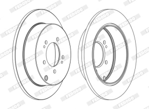 Set discuri frana (2 buc.) Spate Dreapta/Stanga potrivit CITROEN C4 AIRCROSS, C-CROSSER, C-CROSSER ENTERPRISE; DODGE CALIBER; LANCIA FLAVIA; MITSUBISHI ASX, LANCER VIII 1.6-3.0 05.03- - Img 2