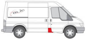 Stalp usa Dreapta potrivit FORD TRANSIT 2000-2014 - (acoperire, element de reparatie, inaltime 320 mm) - Img 2