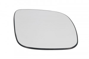 Sticla oglinda exterioara Dreapta potrivit AUDI A3, A4 B6, A6 C5 1996-2005 - (convexa, incalzita, albastru)