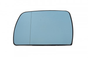 Sticla oglinda exterioara Stanga potrivit BMW X3 (E83), X5 (E53) 2000-2011 - (asferica, incalzita, albastru)