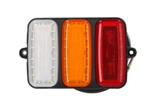 Stop spate stanga/dreapta W227 (LED, 12/24V, cu intermitent, cu far de ceata, cu stop, lumina de parcare, reflector, joc spate, lungime cablu: 2m) - Img 1