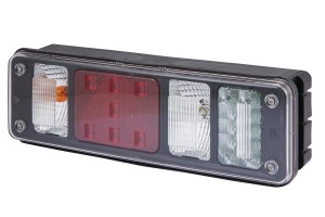 Stop spate stanga Hybrid (LED/P21W, 24V, cu intermitent, cu far de ceață, lumina de marșarier, cu stop, lumină de parcare, reflector triunghiular conector: 7PIN + 4x 2PIN) - Img 3