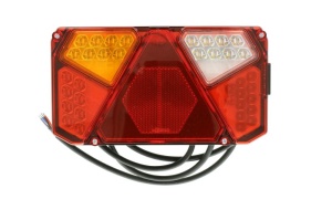 Stop spate stanga (LED, 12/24V, cu intermitent, lumina de marșarier, cu lumina stop, lumini parcare, reflector) - Img 1