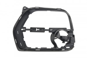 Suport far potrivit BMW X6 E71, E72 2010-2014 - fata stanga cu locas proiectoare, plastic, negru - Img 2