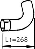 Teava esapament (lungime:268mm) potrivit MAN TGL I D0834LFL40-D0836LFL75 04.05-03.22 - Img 2