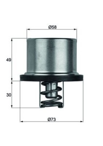 Termostat lichid racire (71°C, cu garnitura) potrivit VOLVO F12, F16, FH12, FH16, FL10, FL6, FL7, FS7 D12A340-TD73ES 08.77- - Img 1