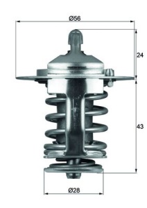 Termostat lichid racire (82°C) potrivit VOLVO S40 I, V40; CHERY TIGGO; CITROEN C4 AIRCROSS; DAEWOO LUBLIN II; HYUNDAI GALLOPER I, GALLOPER II, GRACE, H-1, H-1 / STAREX, H100 1.3-4.0 10.86- - Img 1