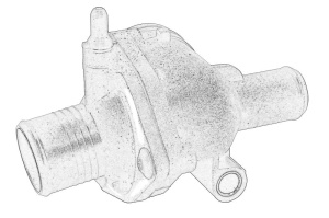Termostat lichid racire (in carcasa) potrivit FORD MONDEO III 2.0D/2.2D 10.00-03.07 - Img 2