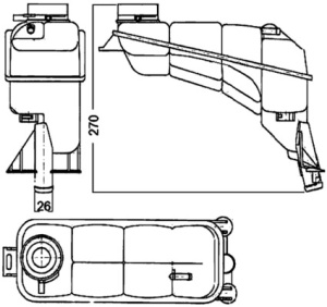 Vas expansiune lichid racire potrivit MERCEDES E T-MODEL (S210), E (W210) 06.95-03.03 - Img 4