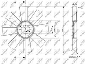 Ventilator radiator (diameter 680mm, numar lame 8) potrivit MERCEDES CONECTO (O 345) OM447.947-OM926.939 11.01- - Img 3
